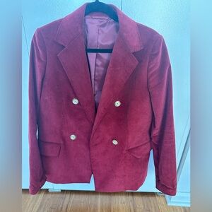 Lacoste Burgundy Corduroy Blazer